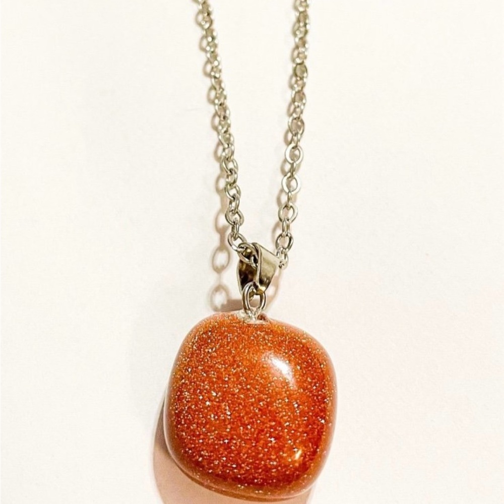 Brown Goldstone Gemstone Necklace